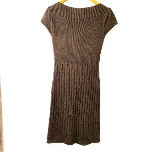 Ralph Lauren cable knit dress with cap sleeves and boat neckline,  midi - Picture 5 of 9